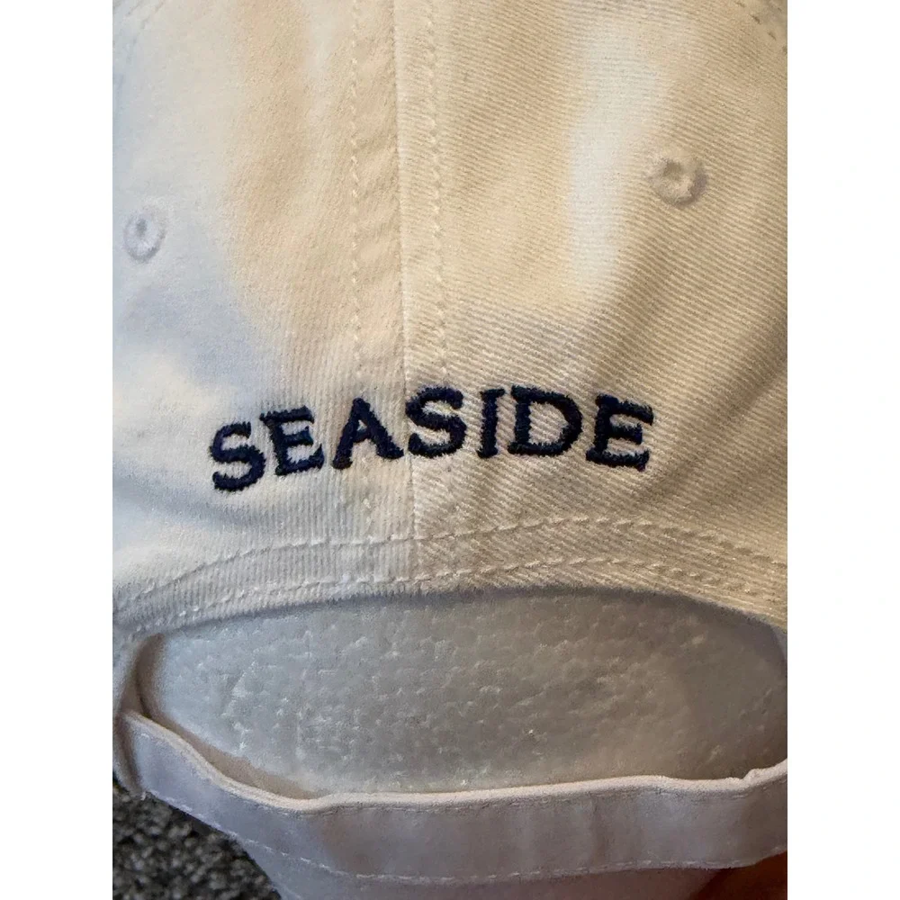 Harding Lane Hat Youth White Bud Dachshund Seaside Embroidered Baseball Cap